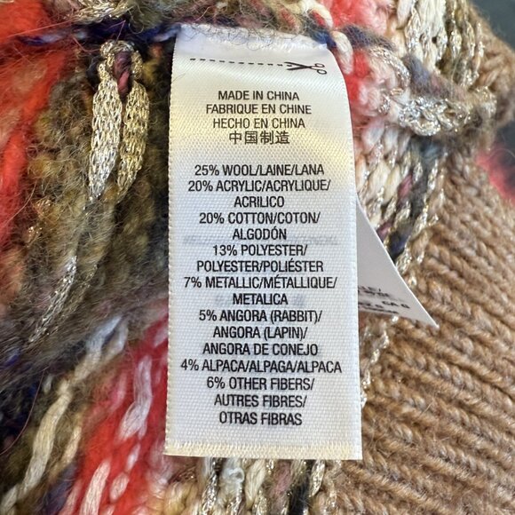 Juicy Couture Women's Sweater Large Multi Colored Angora Alpaca Metalic Thread - Picture 8 of 8